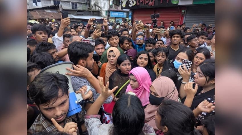 এনসিপির পদযাত্রা-সমাবেশে বৈষম্যবিরোধীদের বাধা