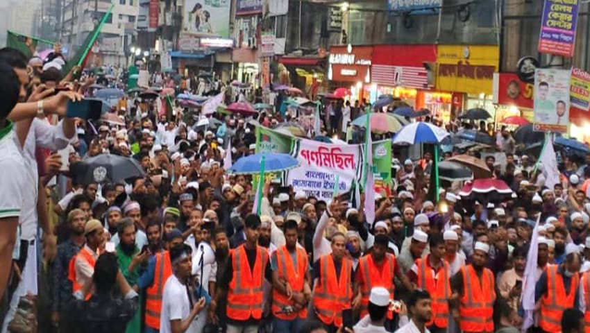 জুলাই গণঅভ্যুত্থানের বর্ষপূর্তি উপলক্ষে সাভারে জামায়াতের সমাবেশ ও গণমিছিল
